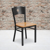Flash Furniture XU-DG-60119-CIR-NATW-GG Restaurant Chair in Black Natural